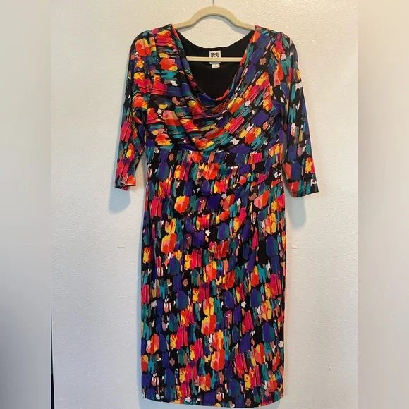 Anne Klein Colorful Dress Size 6 - Picture 6 of 16